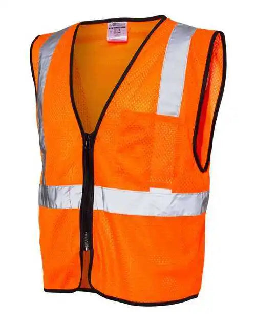 Kishigo 1537-1538 Double-pocket Zippered Economy Class 2 Vest - Orange
