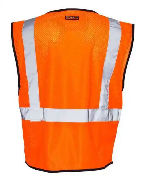Kishigo 1537-1538 Double-pocket Zippered Economy Class 2 Vest - Orange