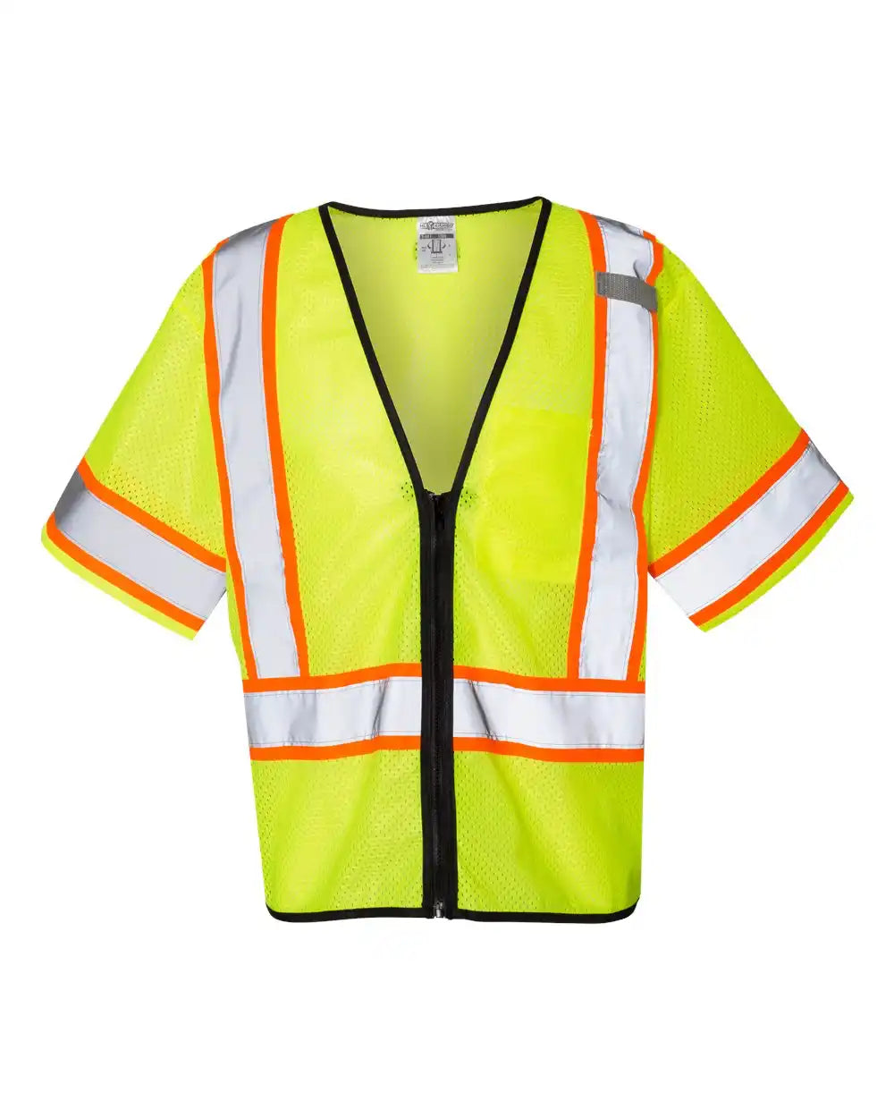Kishigo 1565-1566 Class 3 Mesh Zippered Vest - Lime - S/m