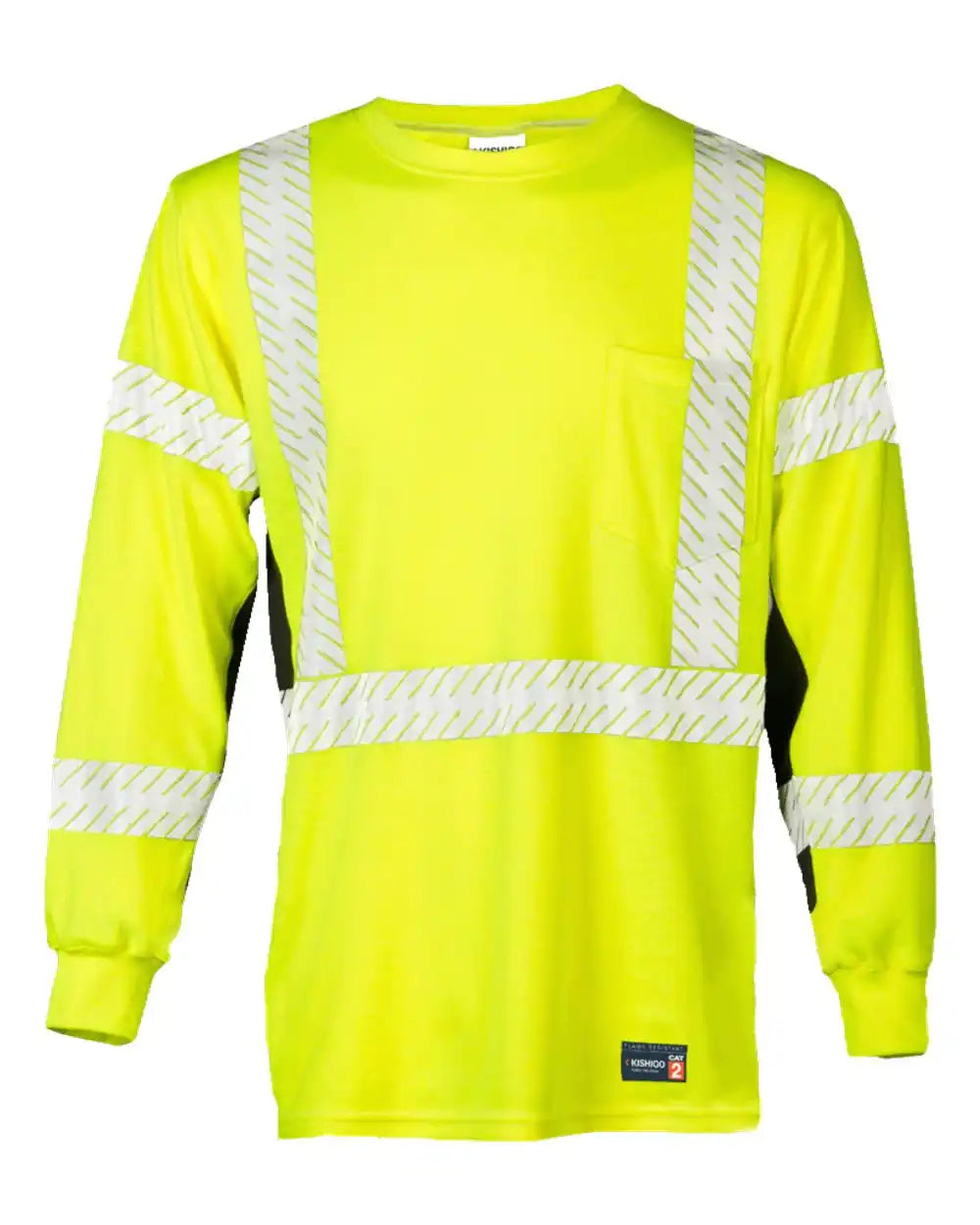 Kishigo F506t Fr Long Sleeve T-shirt - Tall Sizes - Lime / 5xlt