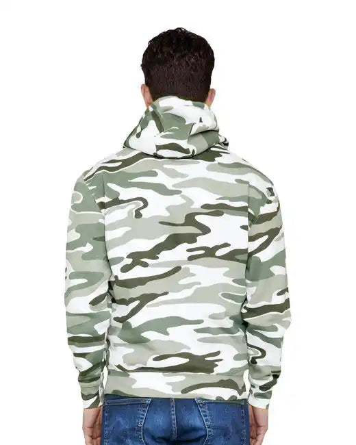 Lane Seven Ls14001 Unisex Premium Pullover Hooded Sweatshirt - Sage Camo - Dark Gray / Adult Xs