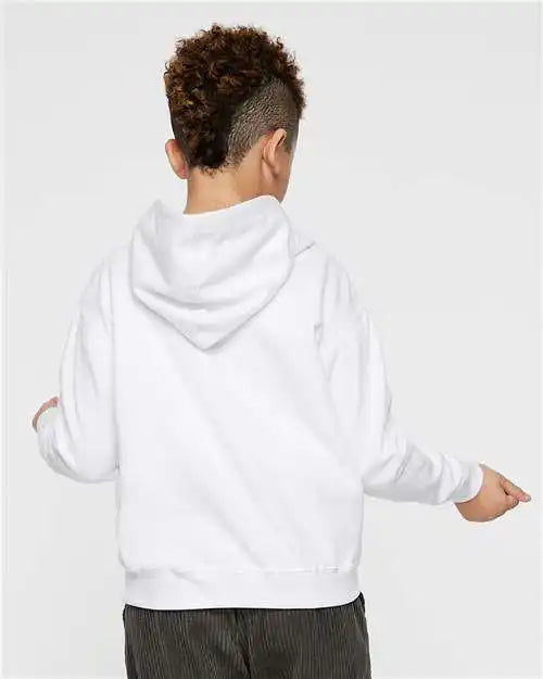 Lat 2296 Youth Fleece Hoodie - White