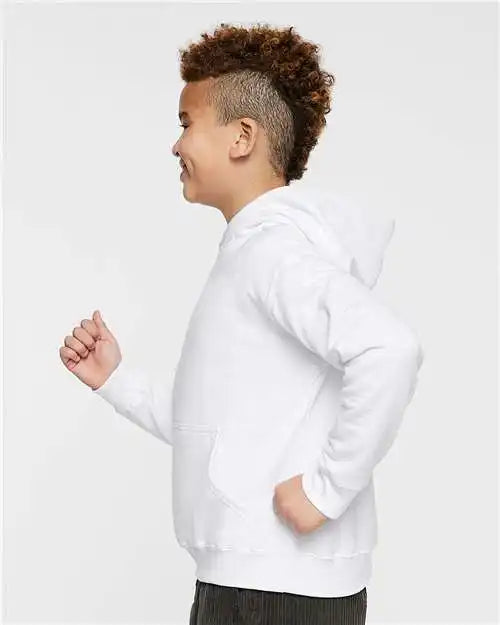 Lat 2296 Youth Fleece Hoodie - White