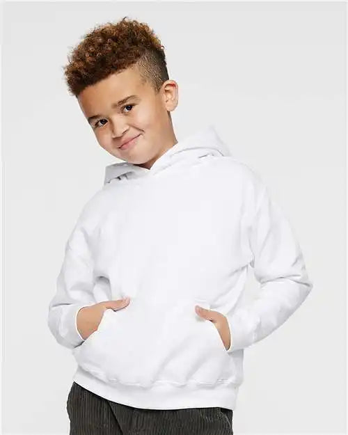 Lat 2296 Youth Fleece Hoodie - White
