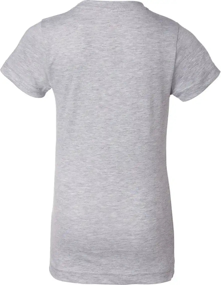 Lat 2616 Girls’ Fine Jersey Tee - Heather
