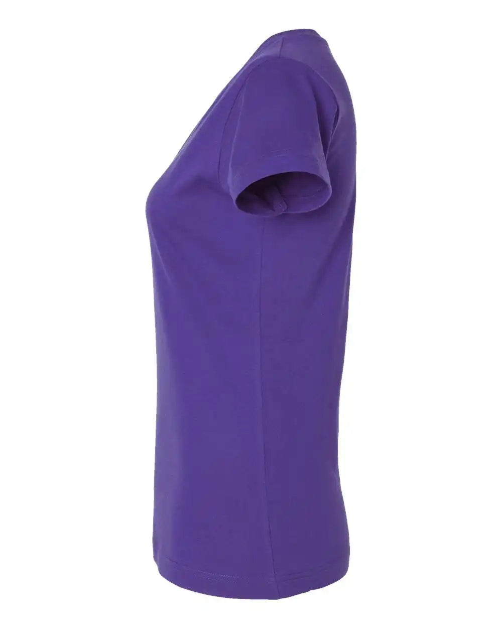 Lat 3507 Women’s Fine Jersey V-neck Tee - Purple - Xs