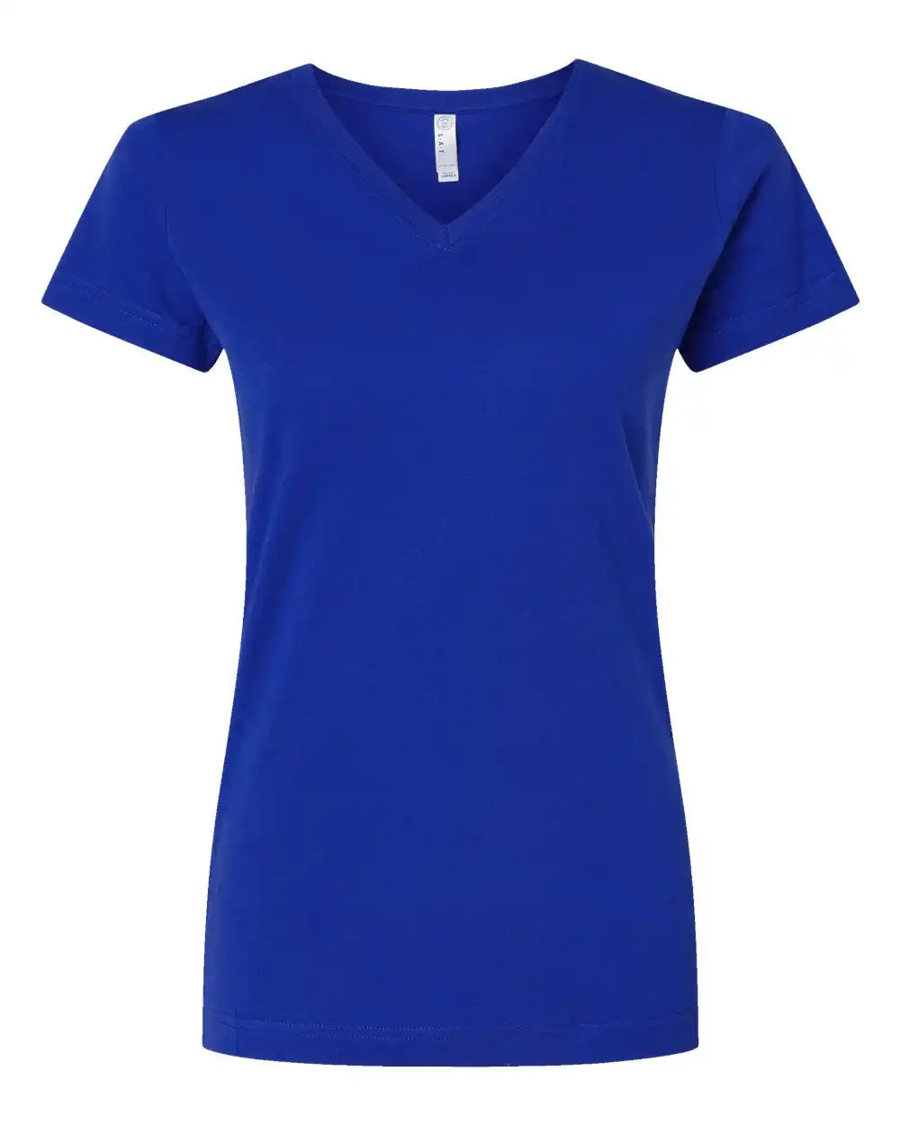 Lat 3507 Women’s Fine Jersey V-neck Tee - Royal - Xs