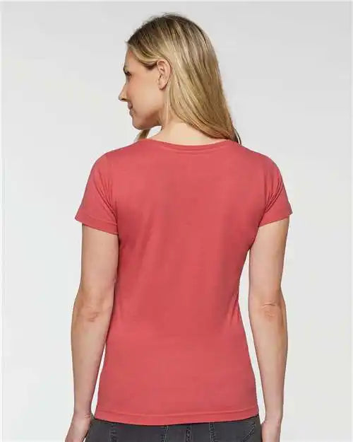 Lat 3516 Women’s Fine Jersey Tee - Passionfruit