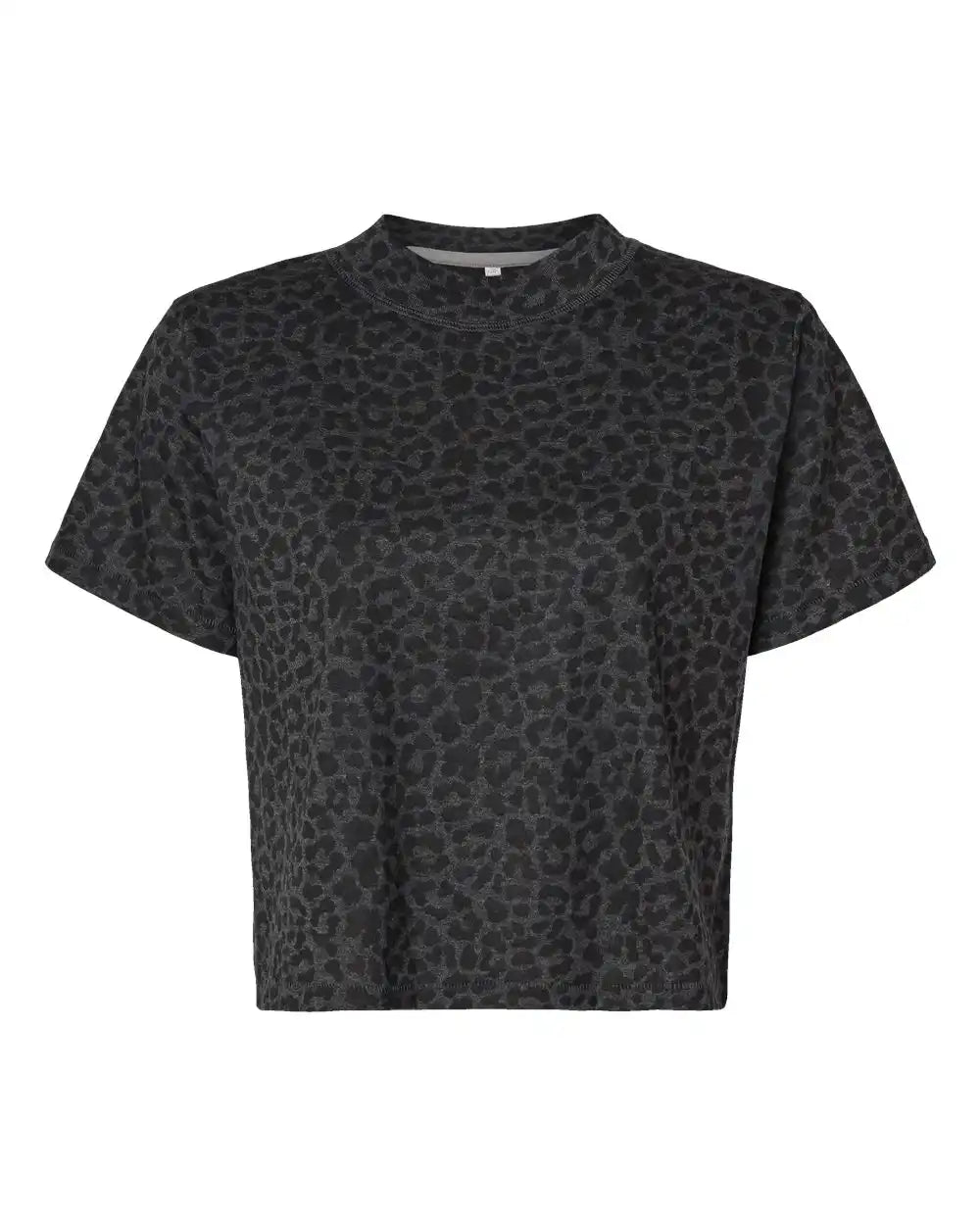 Lat 3518 Women’s Boxy Tee - Black Leopard - s