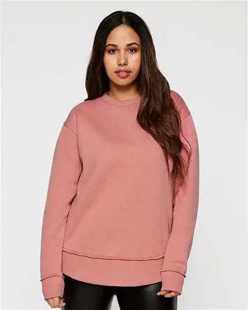 Lat 3525 Women’s Weekend Fleece Crewneck Sweatshirt - Mauvelous