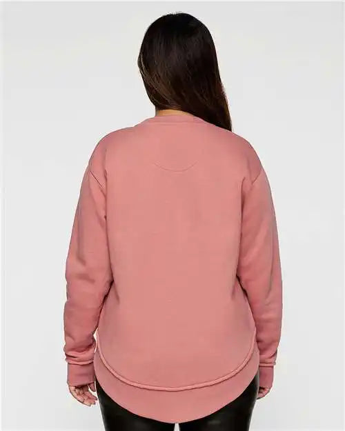 Lat 3525 Women’s Weekend Fleece Crewneck Sweatshirt - Mauvelous
