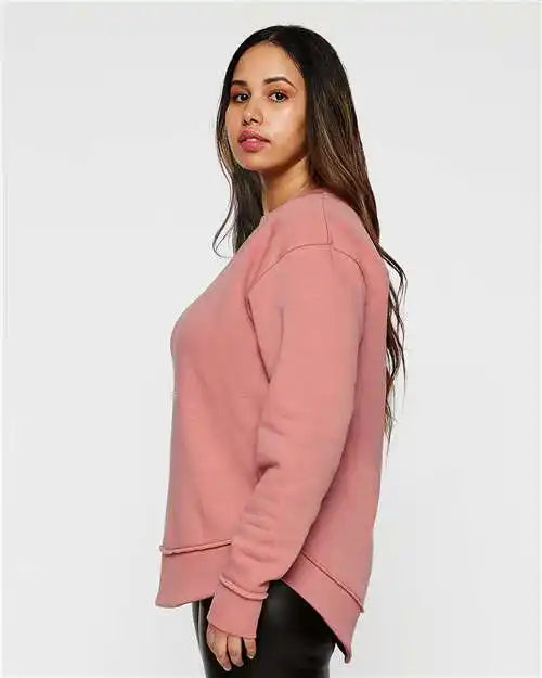 Lat 3525 Women’s Weekend Fleece Crewneck Sweatshirt - Mauvelous