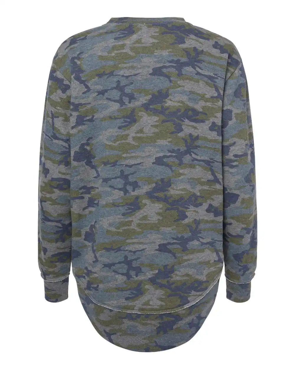 Lat 3525 Women’s Weekend Fleece Crewneck Sweatshirt - Vintage Camo