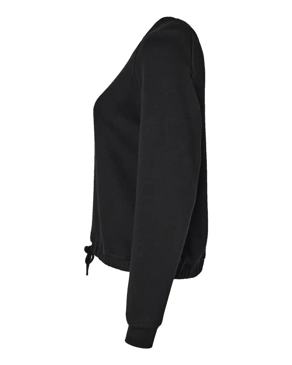 Lat 3528 Women’s Relaxed 3-end Boxy Fleece Crewneck Sweatshirt - Black