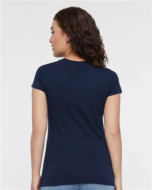 Lat 3616 Women’s Fitted Fine Jersey Tee - Navy