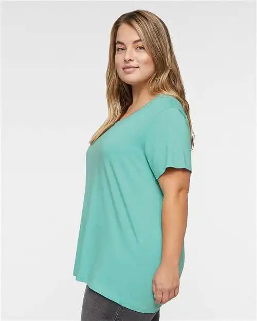 Lat 3816 Curvy Collection Women’s Fine Jersey Tee - Saltwater
