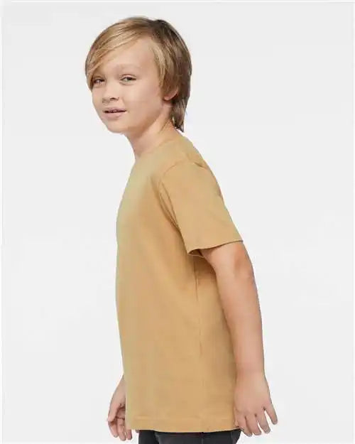 Lat 6101 Youth Fine Jersey Tee - Latte