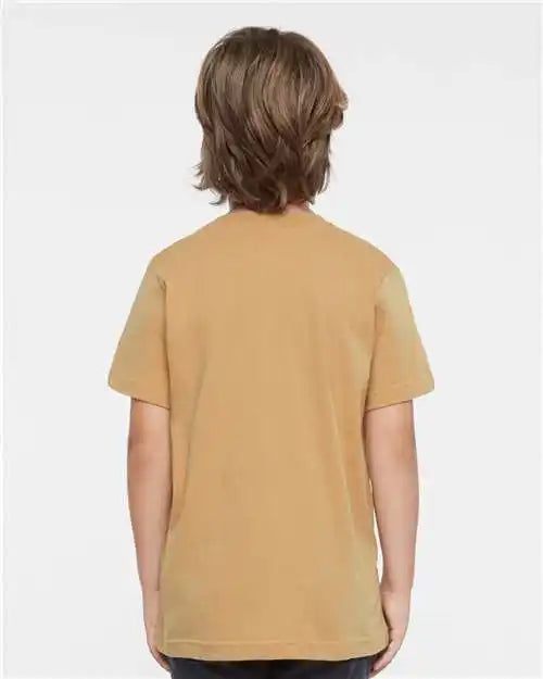 Lat 6101 Youth Fine Jersey Tee - Latte