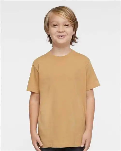 Lat 6101 Youth Fine Jersey Tee - Latte