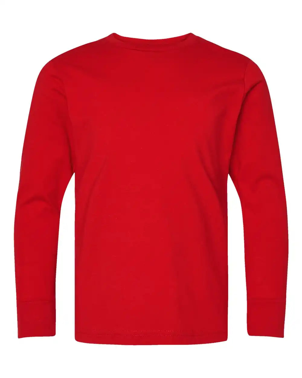 Lat 6201l Youth Fine Jersey Long Sleeve Tee - 6201 - Red - Xs