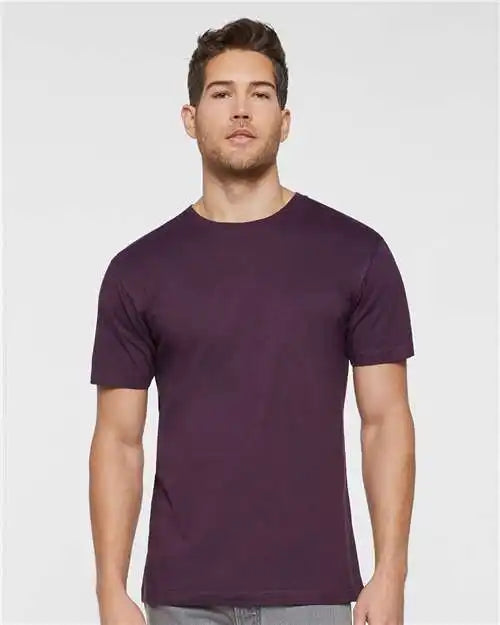 Lat 6901 Fine Jersey Tee - Plum