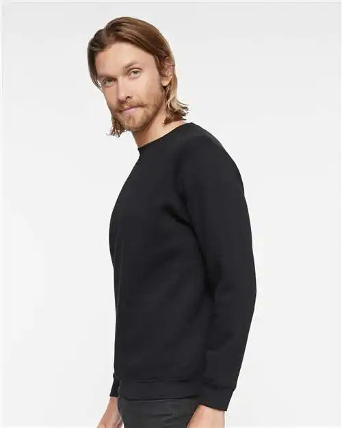 Lat 6925 Elevated Fleece Crewneck Sweatshirt - Black