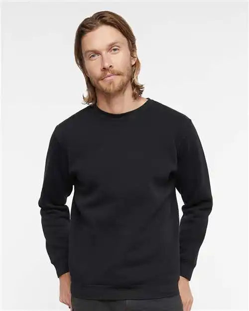 Lat 6925 Elevated Fleece Crewneck Sweatshirt - Black
