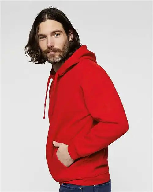 Lat 6926 Elevated Fleece Basic Hoodie - Red