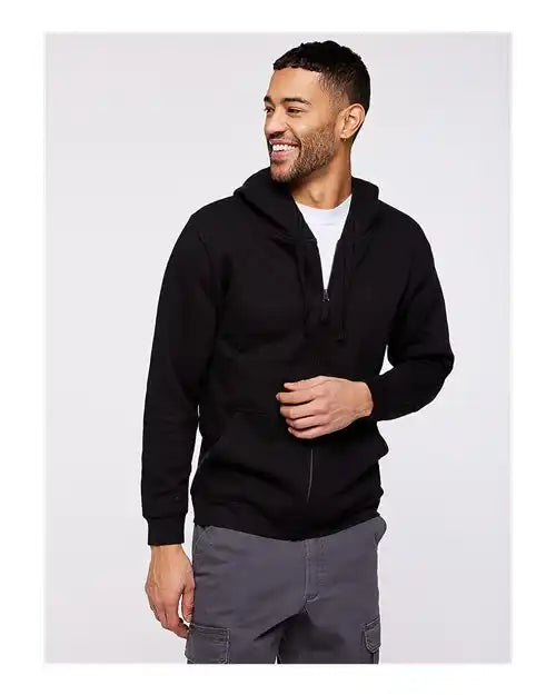 Lat 6927 Full-zip Fleece Hoodie - Black