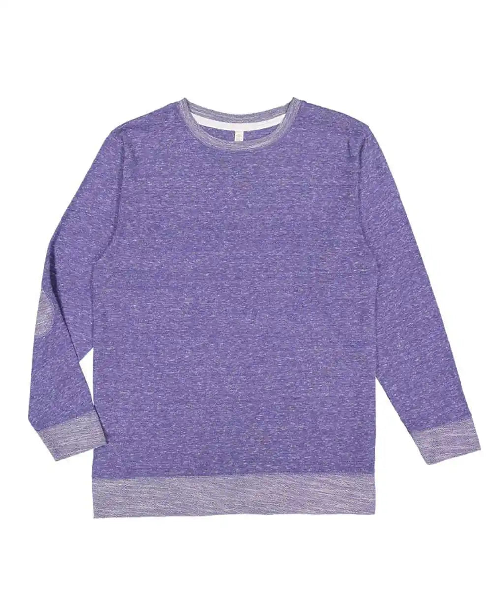 Lat 6965 Harborside Mélange French Terry Pullover - Purple Melange - 2xl