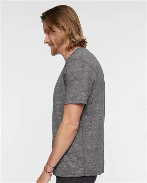 Lat 6991 Harborside Mélange Tee - Smoke Melange - 2xl