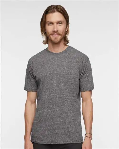 Lat 6991 Harborside Mélange Tee - Smoke Melange - 2xl