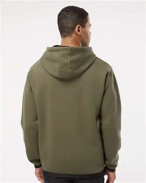 Lat 6996 the Statement Fleece Hoodie - Military Green Black