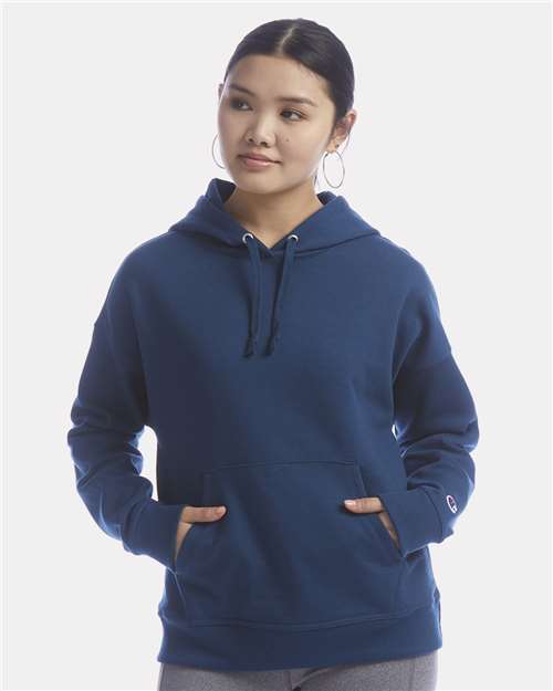 Late Night Blue Women's Powerblend® Hooded Sweatshirt - S760