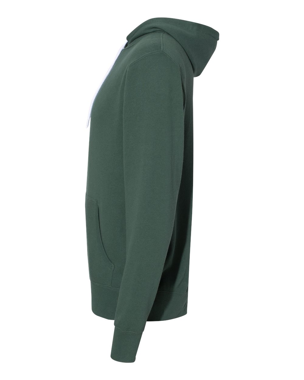 Left View of Alpine Green Lightweight Hooded Sweatshirt - AFX90UN