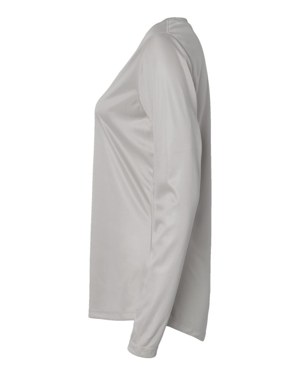 Left View of Aluminum Women's Long Islander Performance Long Sleeve T-Shirt - 214