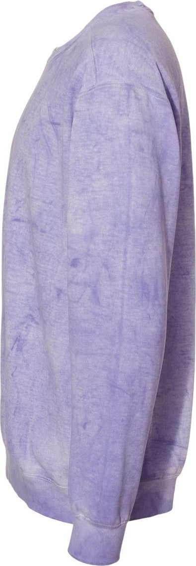Left View of Amethyst Colorblast™ Crewneck Sweatshirt - 1545