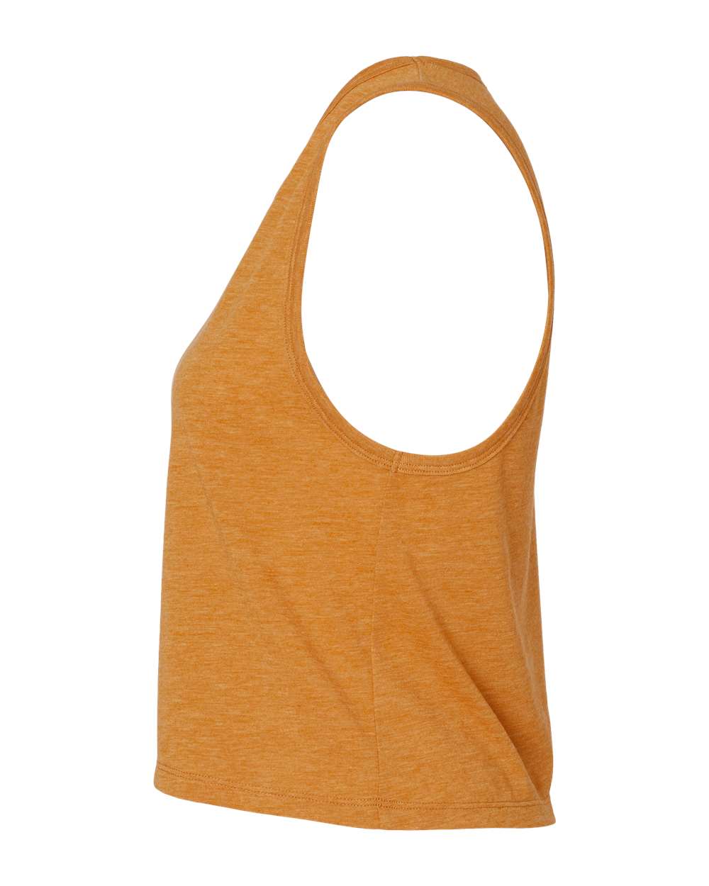 Left View of Antique Gold Women's Festival Crop Tank - 5083