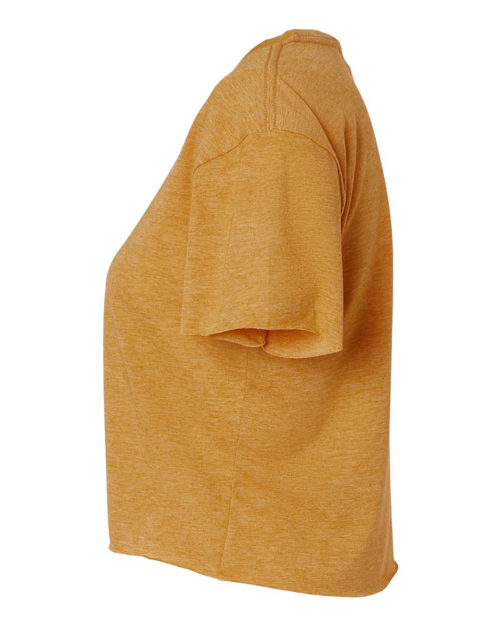 Left View of Antique Gold Women's Festival Crop Top - 5080