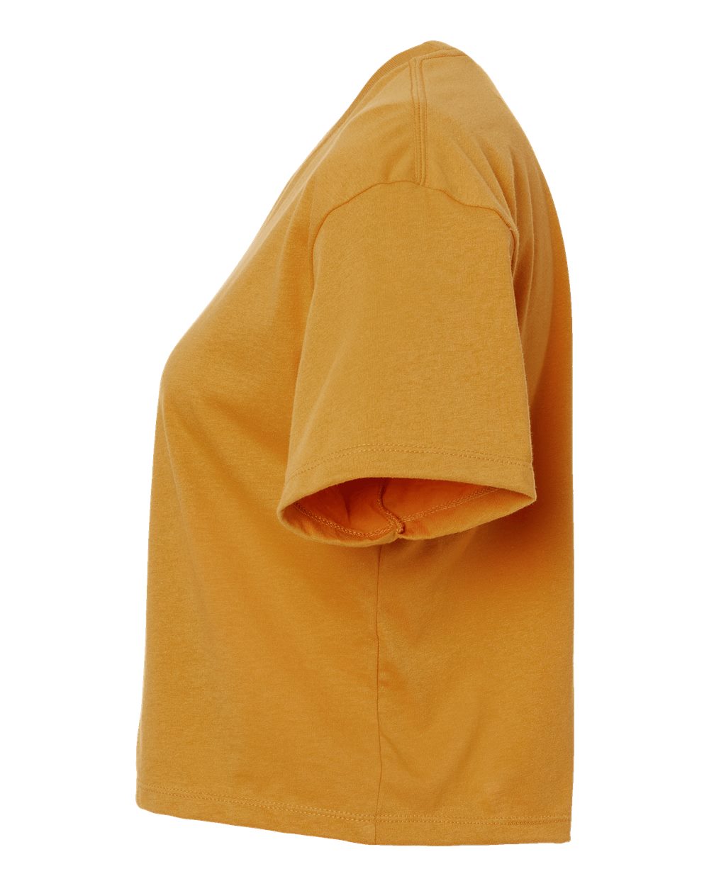 Left View of Antique Gold Women's Ideal Crop Top - 1580