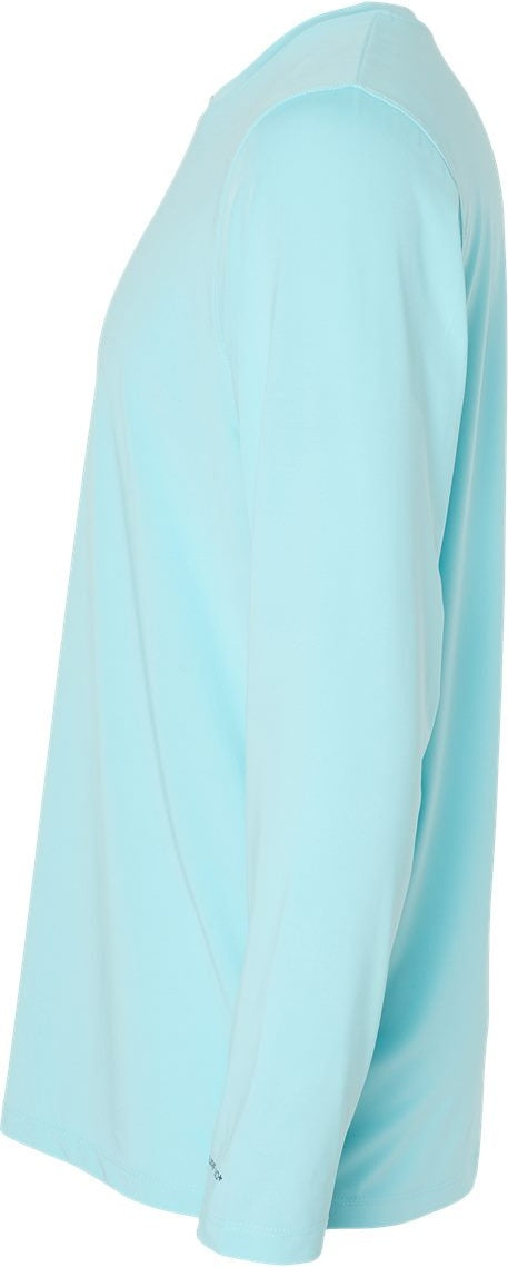 Left View of Aqua Blue Aruba Extreme Performance Long Sleeve T-Shirt - 222