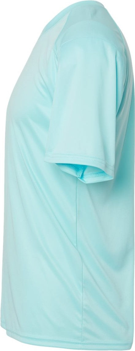 Left View of Aqua Blue Islander Performance T-Shirt - 200
