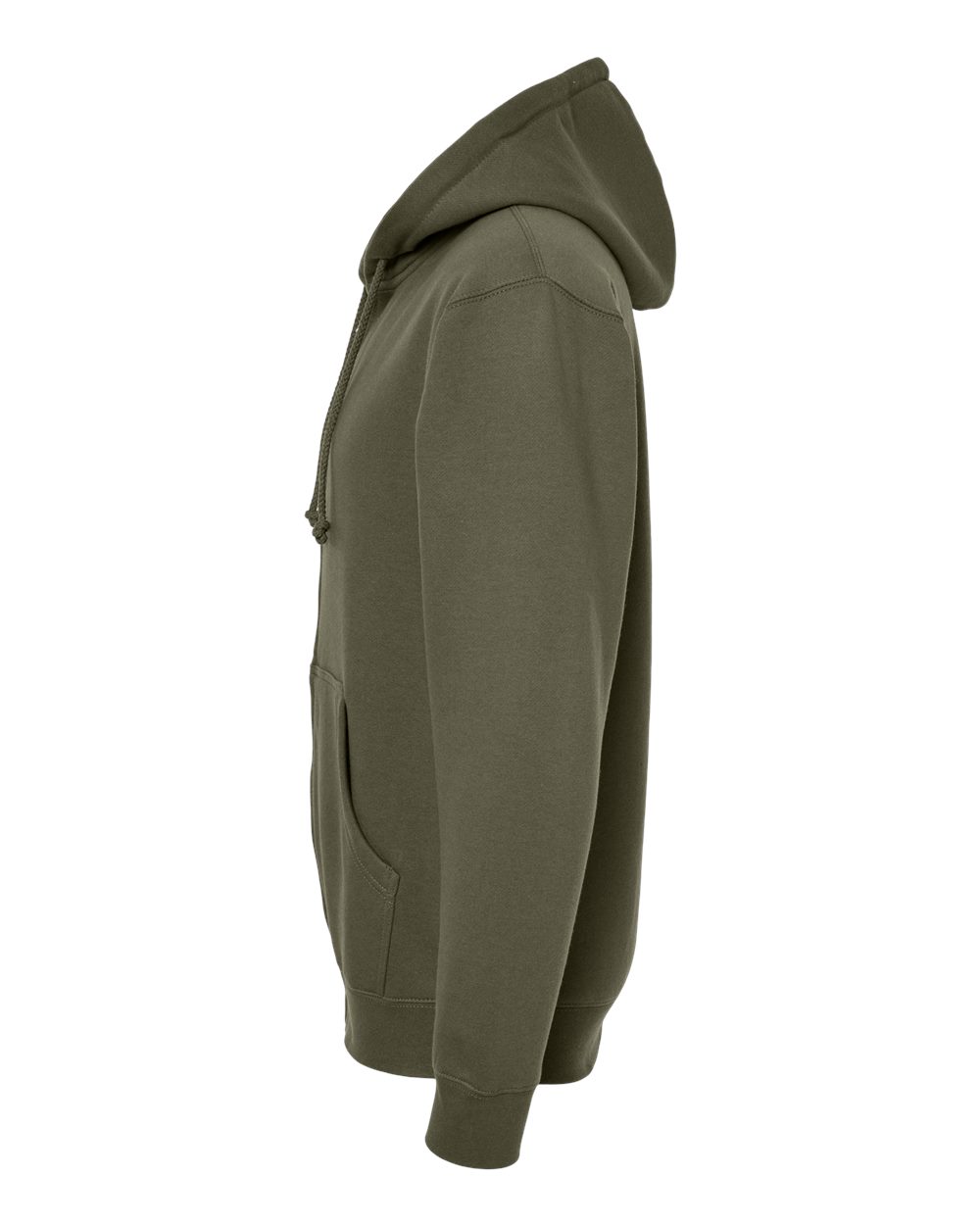 Left View of Army Heavyweight Full-Zip Hooded Sweatshirt - IND4000Z