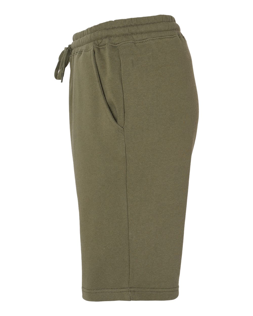 Left View of Army Midweight Fleece Shorts - IND20SRT