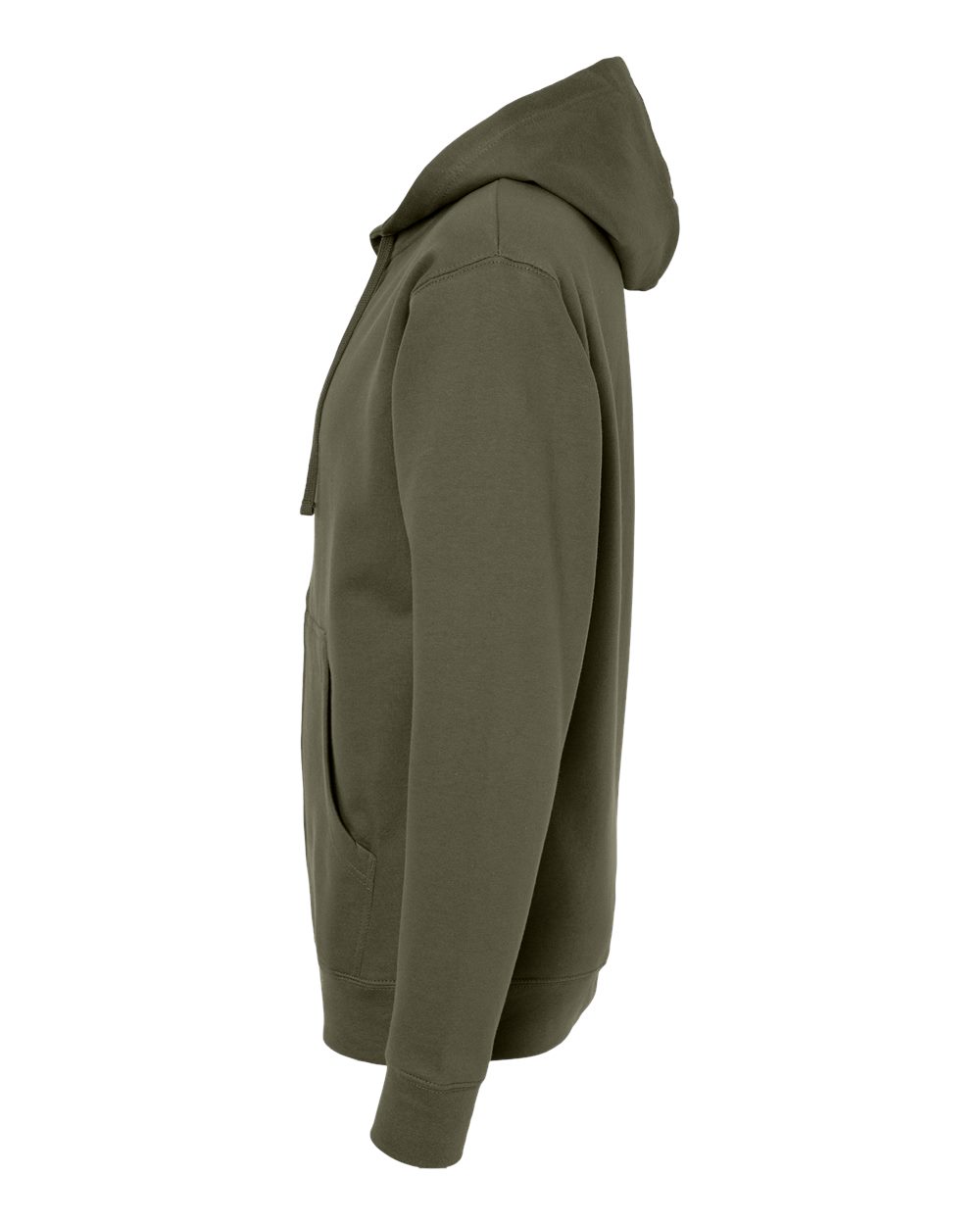 Left View of Army Midweight Full-Zip Hooded Sweatshirt - SS4500Z