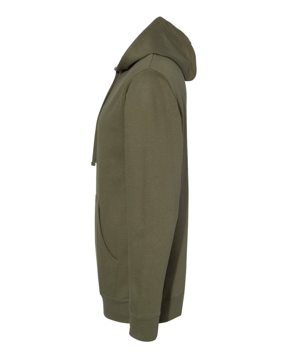 Left View of Army Midweight Hooded Sweatshirt - SS4500