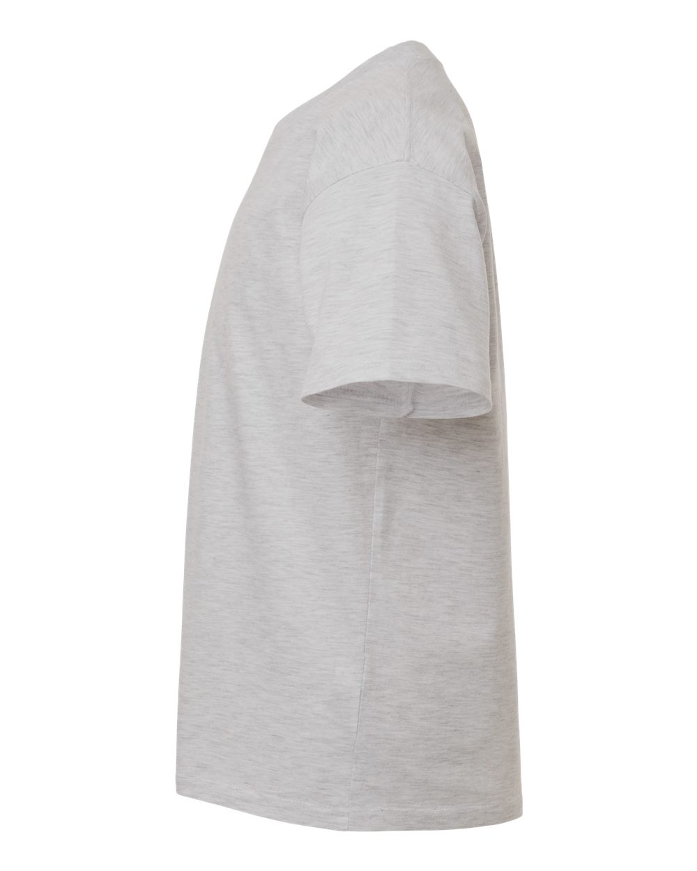Left View of Ash Grey Youth Fine Jersey Tee - 2001Y
