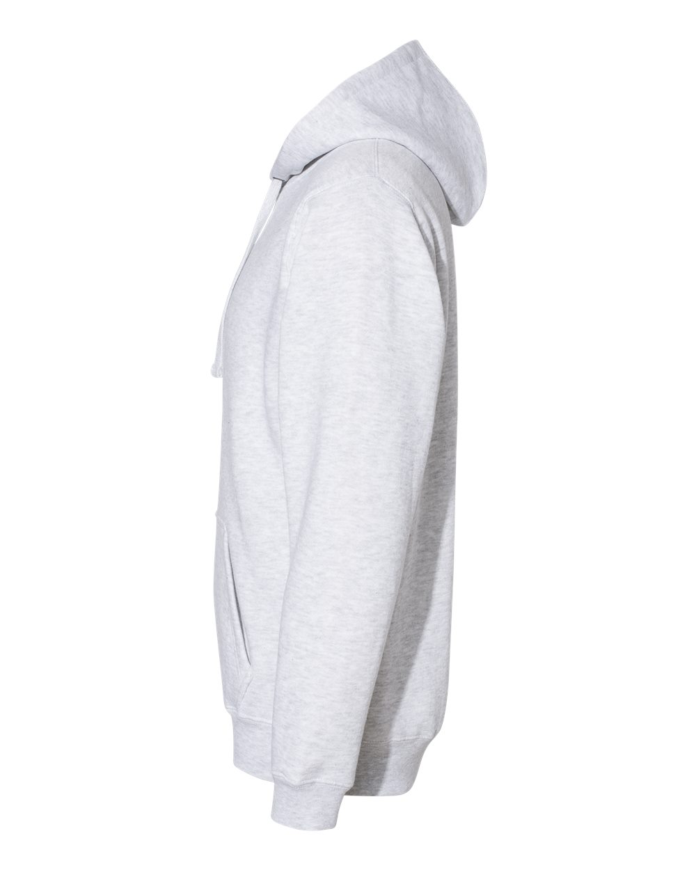Left View of Ash Heather Premium Hooded Sweatshirt - 8824