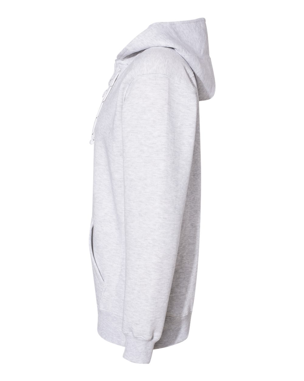 Left View of Ash Heather Sport Lace Hooded Sweatshirt - 8830