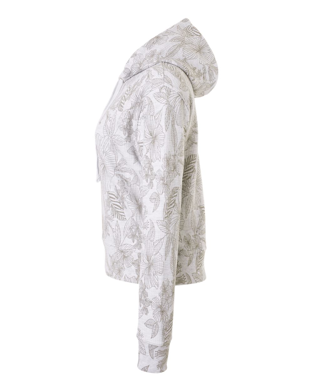 Left View of Ash Women's Maddie Floral Print Hooded Sweatshirt - W24105